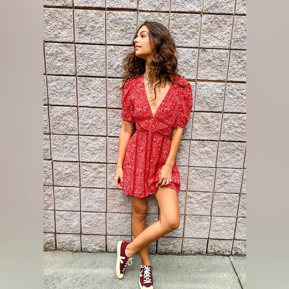 Free People Piece Of Your Heart Mini Dress Sz Medium